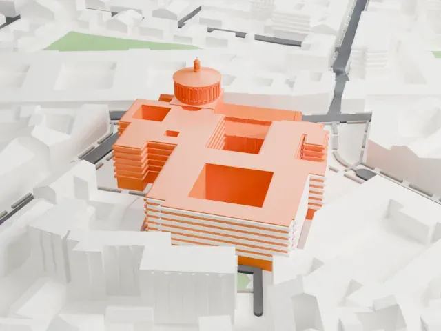 Santa Maria delle Grazie model, North view
