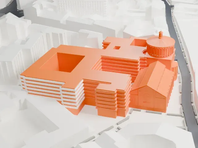 Santa Maria delle Grazie model, West view