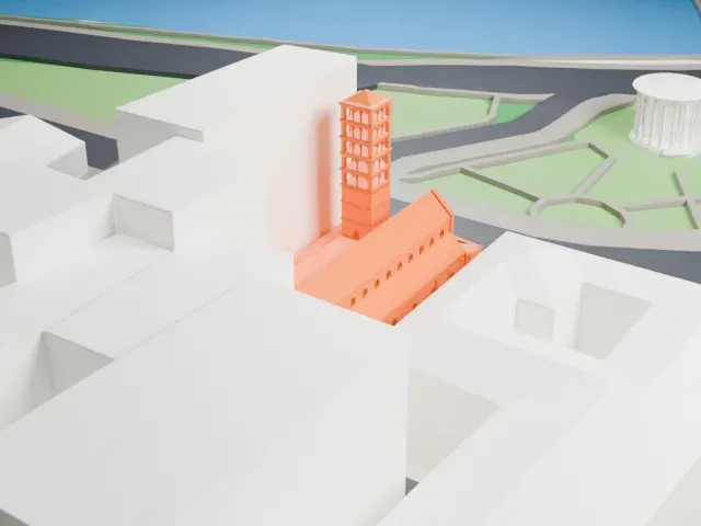 Santa Maria in Cosmedin model, East view