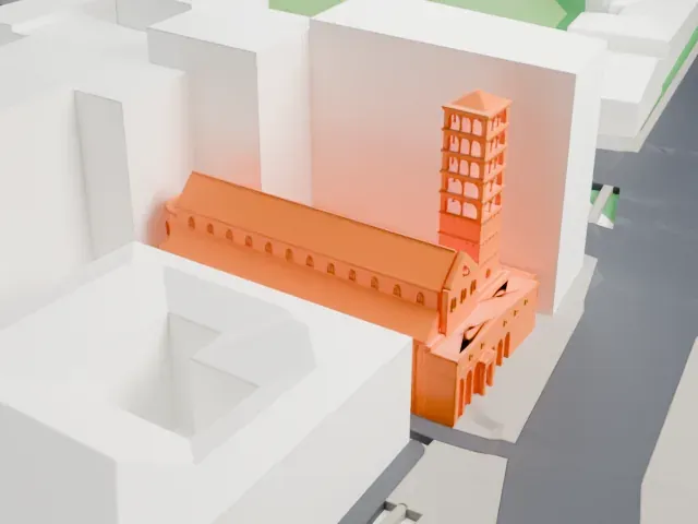 Santa Maria in Cosmedin model, North view