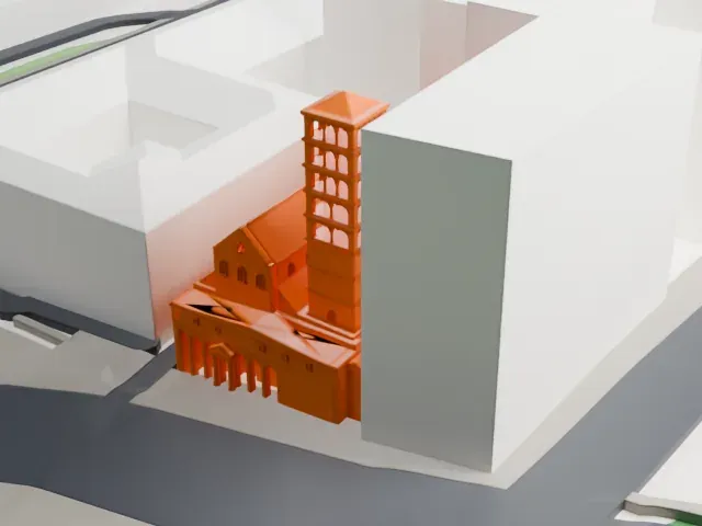 Santa Maria in Cosmedin model, West view