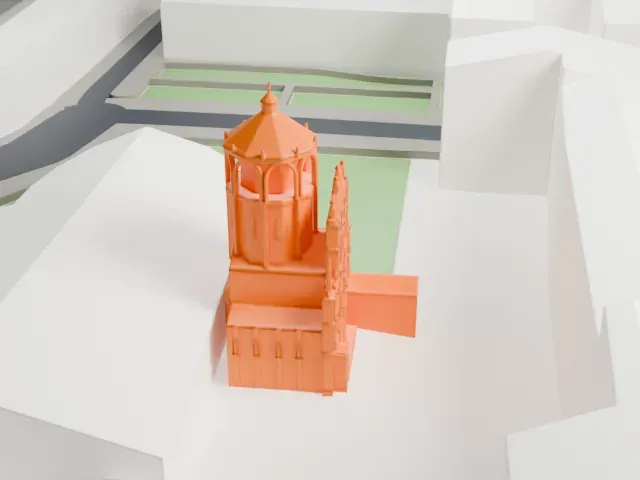 Santa Maria presso San Celso model, West view