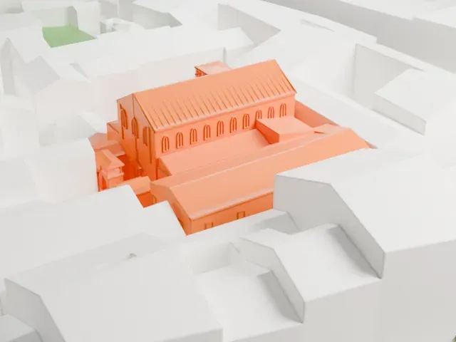 Santa Prassede model, East view