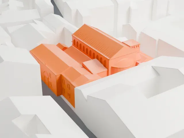Santa Prassede model, North view