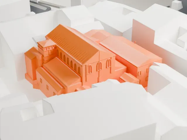 Santa Prassede model, South view