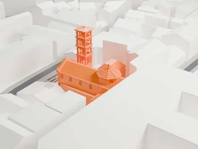Santa Pudenziana model, North view