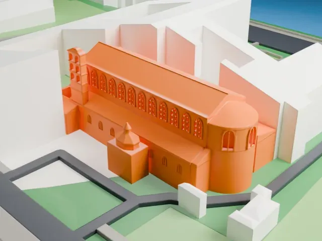 Santa Sabina model, East view