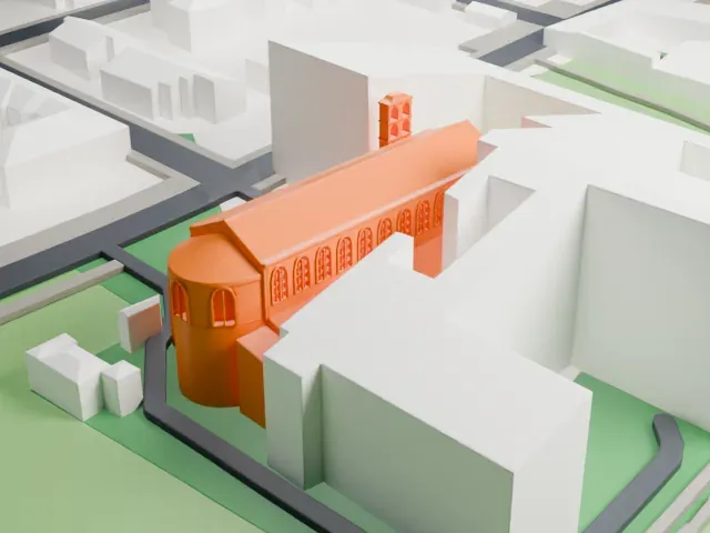 Santa Sabina model, North view
