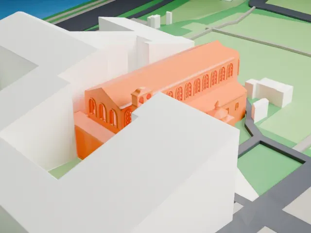 Santa Sabina model, South view