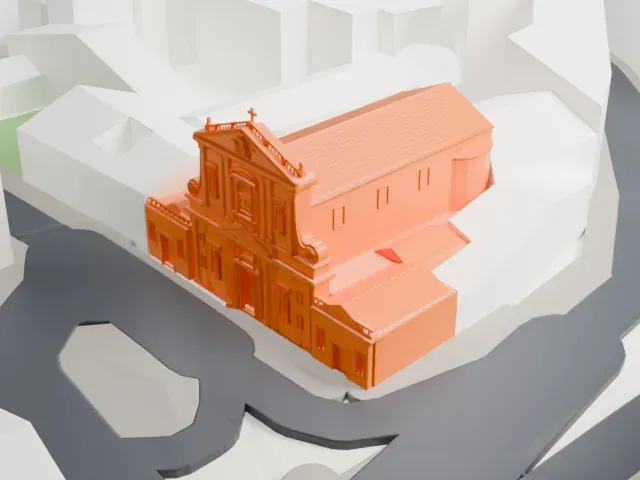 Santa Susanna, Rome model, East view