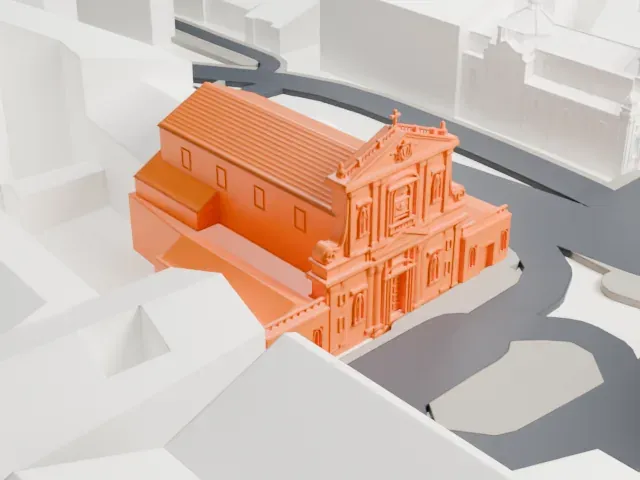Santa Susanna, Rome model, South view
