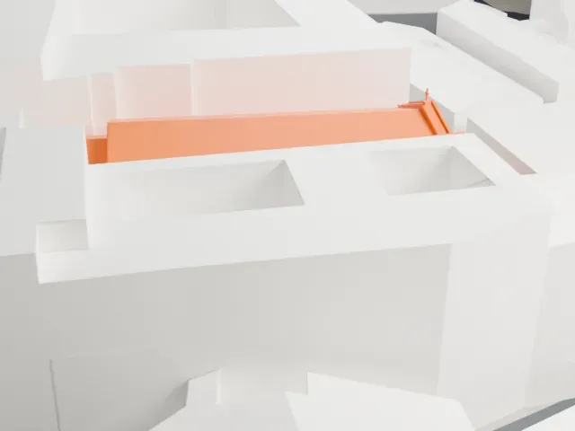Santi Apostoli, Rome model, North view