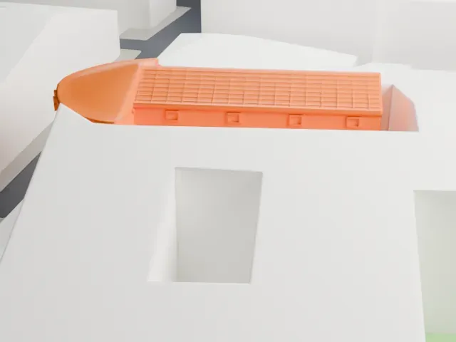 Santi Quattro Coronati model, South view