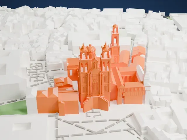 Santiago de Compostela Cathedral model, West view