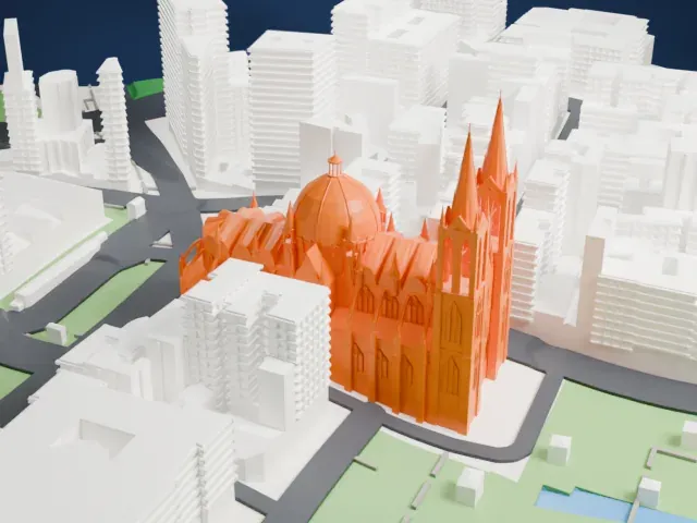 São Paulo Cathedral model, East view