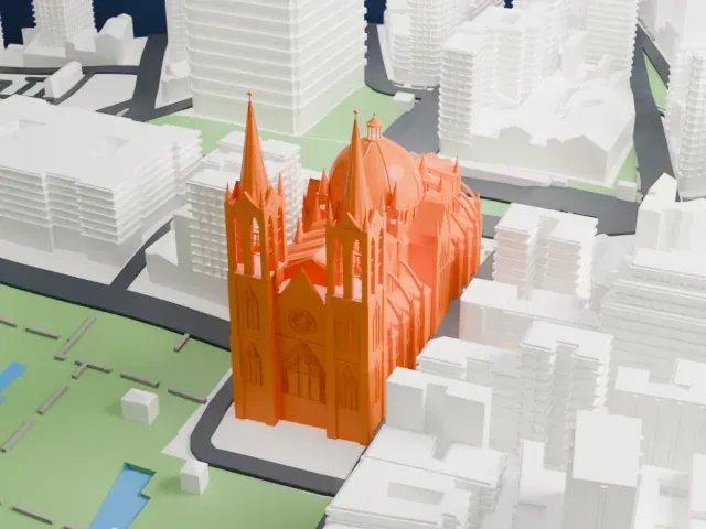 São Paulo Cathedral model, North view