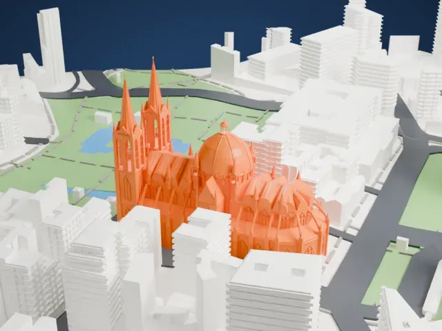 São Paulo Cathedral model, West view