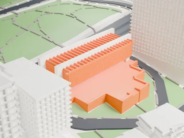 São Paulo Museum of Art model, East view