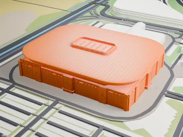 SAP Arena model, North view