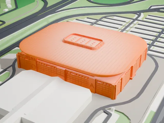SAP Arena model, South view