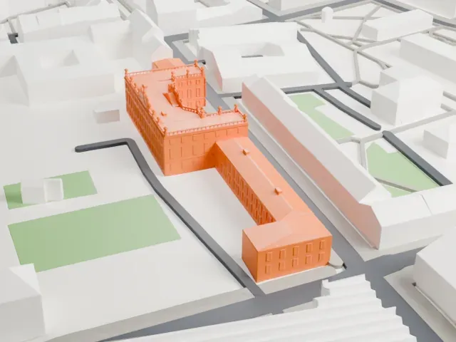 Sapieha Palace, Warsaw model, North view