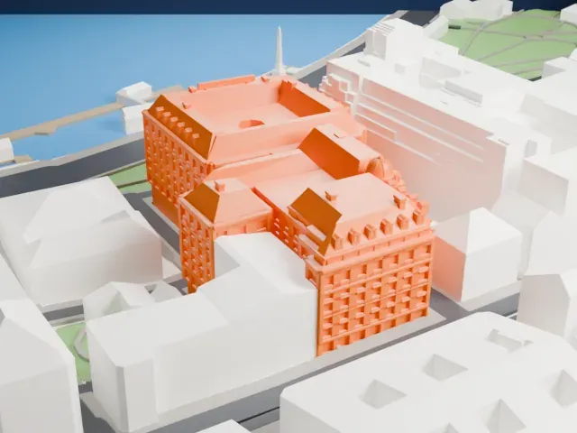 Savoy Hotel model, North view