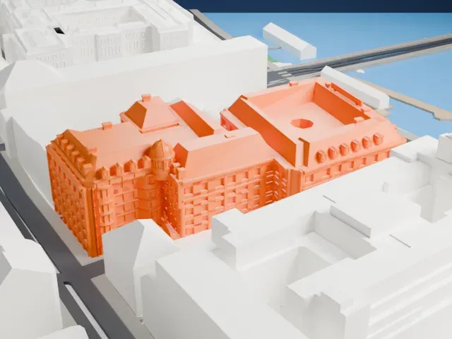 Savoy Hotel model, West view