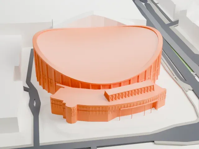 Scandinavium model, North view