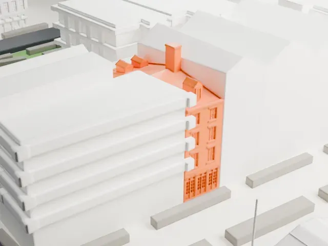 Schermerhorn Row Block model, East view
