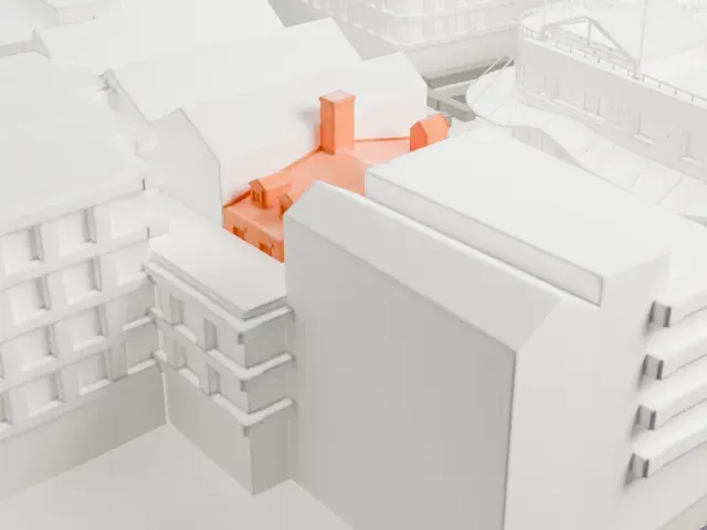 Schermerhorn Row Block model, South view