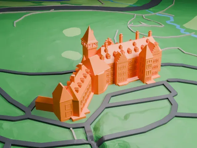Schlosshotel Kronberg model, North view