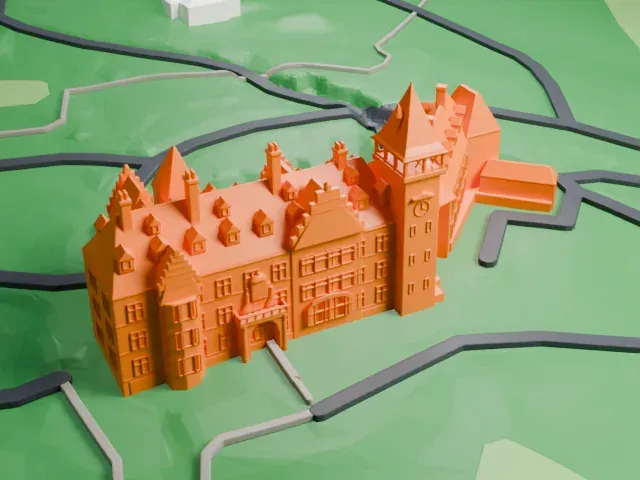 Schlosshotel Kronberg model, South view