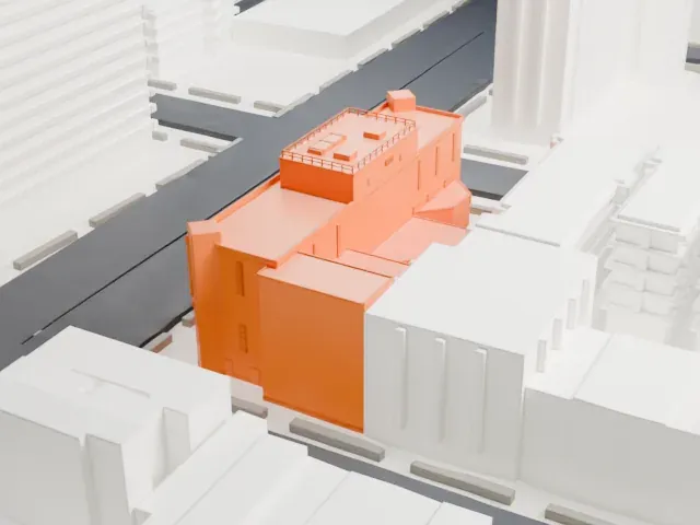 Schomburg Center for Research in Black Culture model, North view