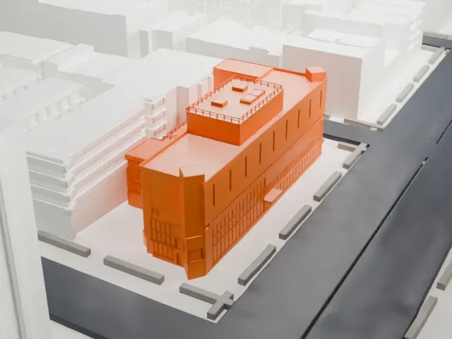 Schomburg Center for Research in Black Culture model, South view