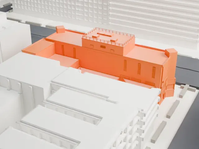 Schomburg Center for Research in Black Culture model, West view