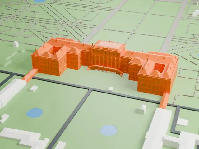 Schönbrunn Palace model, North view