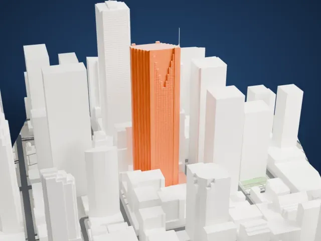 Scotia Plaza model, East view