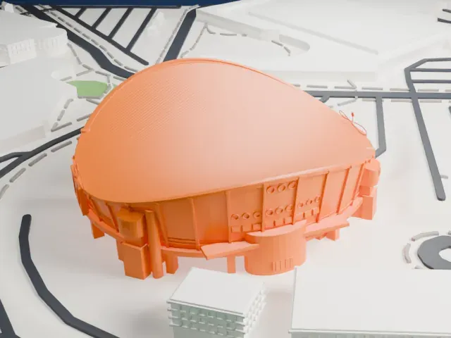 Scotiabank Saddledome model, East view