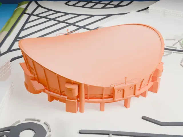 Scotiabank Saddledome model, North view