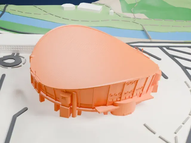 Scotiabank Saddledome model, West view