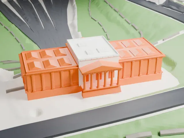 Scottish National Gallery model, West view