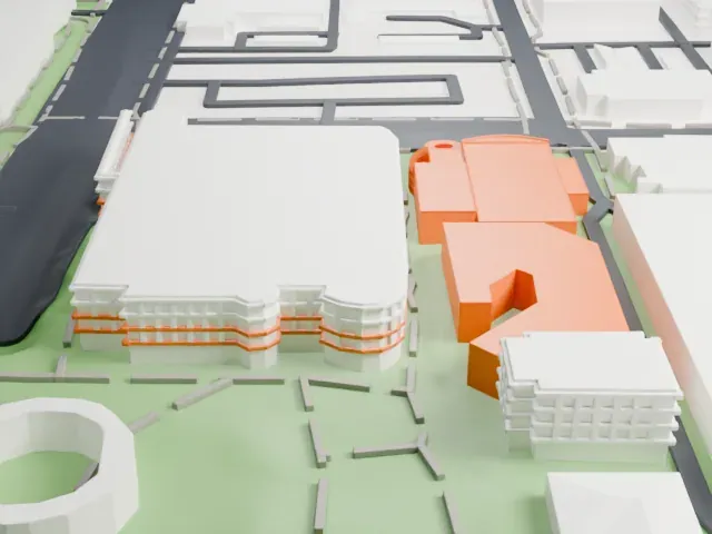 Scottsdale Museum of Contemporary Art model, North view