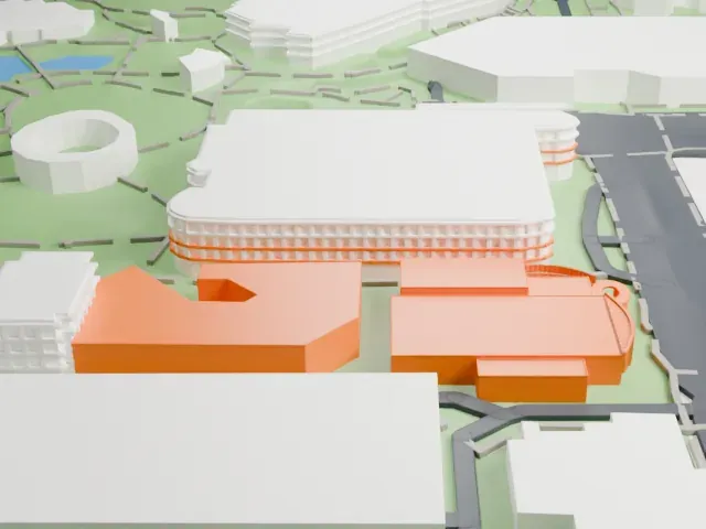Scottsdale Museum of Contemporary Art model, West view