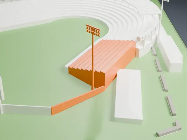 Scottsdale Stadium model, North view