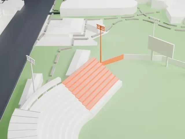 Scottsdale Stadium model, South view