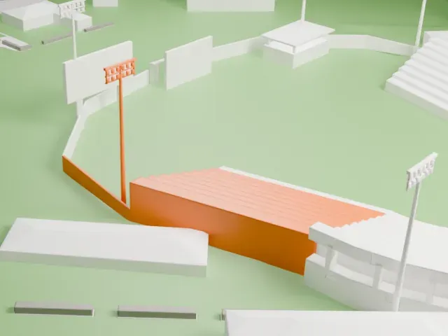 Scottsdale Stadium model, West view