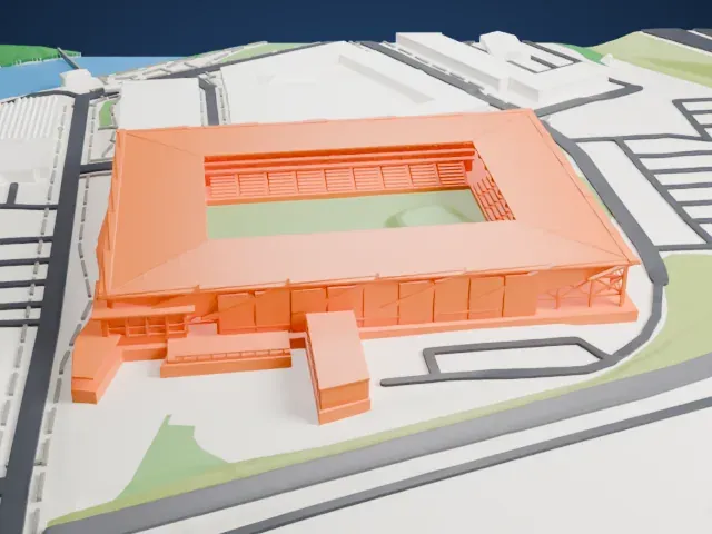 ScottsMiracle-Gro Field model, East view