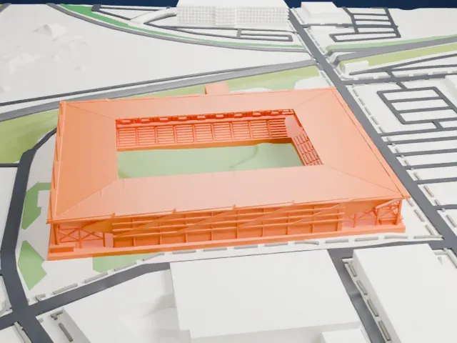 ScottsMiracle-Gro Field model, West view