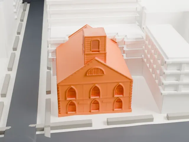Sea and Land Church model, East view