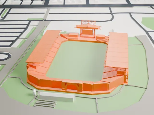 SeatGeek Stadium model, North view